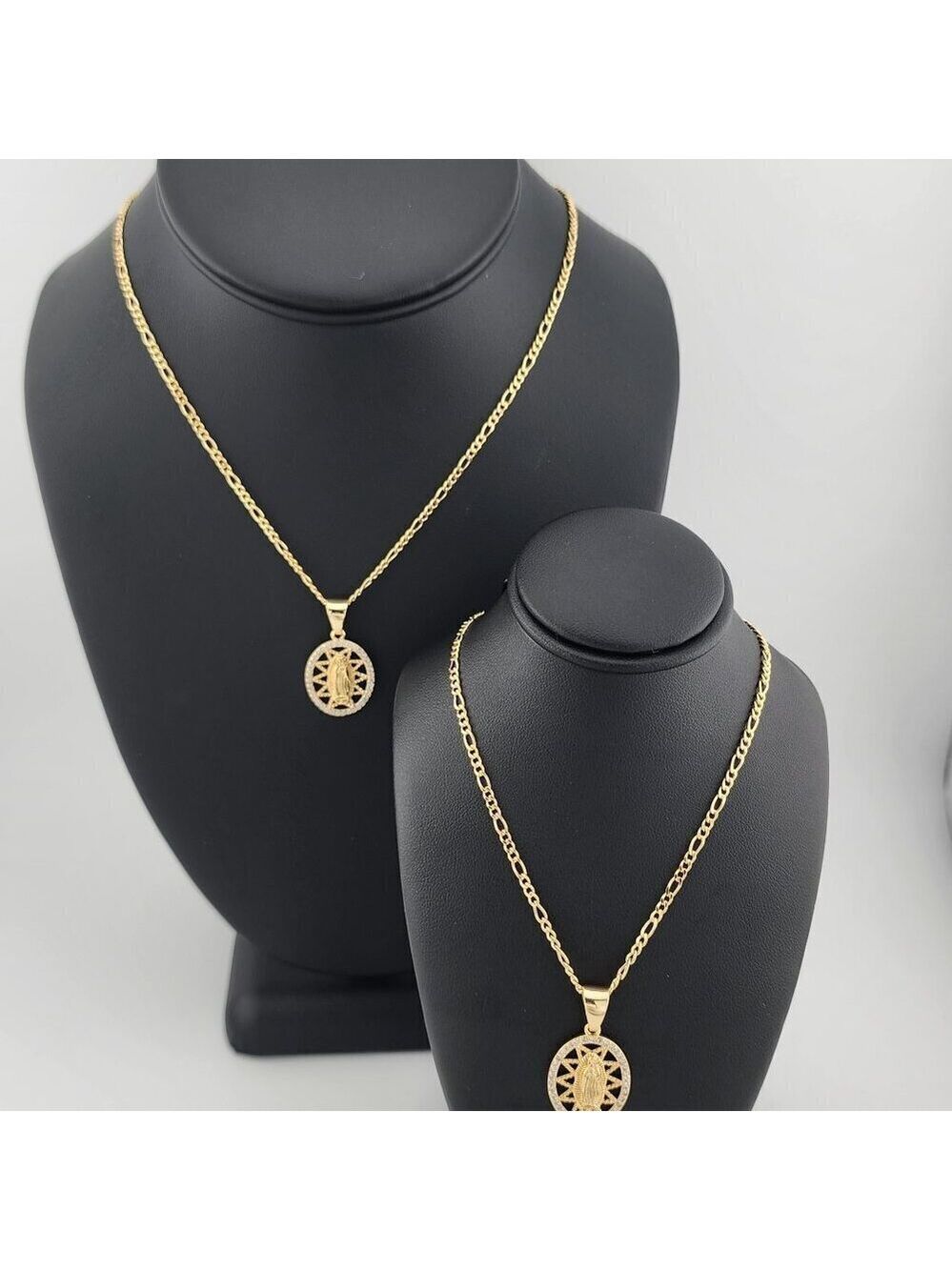 Brand New Brazilian 18k Gold Filled Virgen De Guadalupe Necklace - Picture 5 of 10